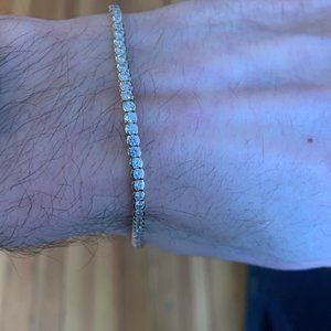 14K Gold Round Line Bracelet